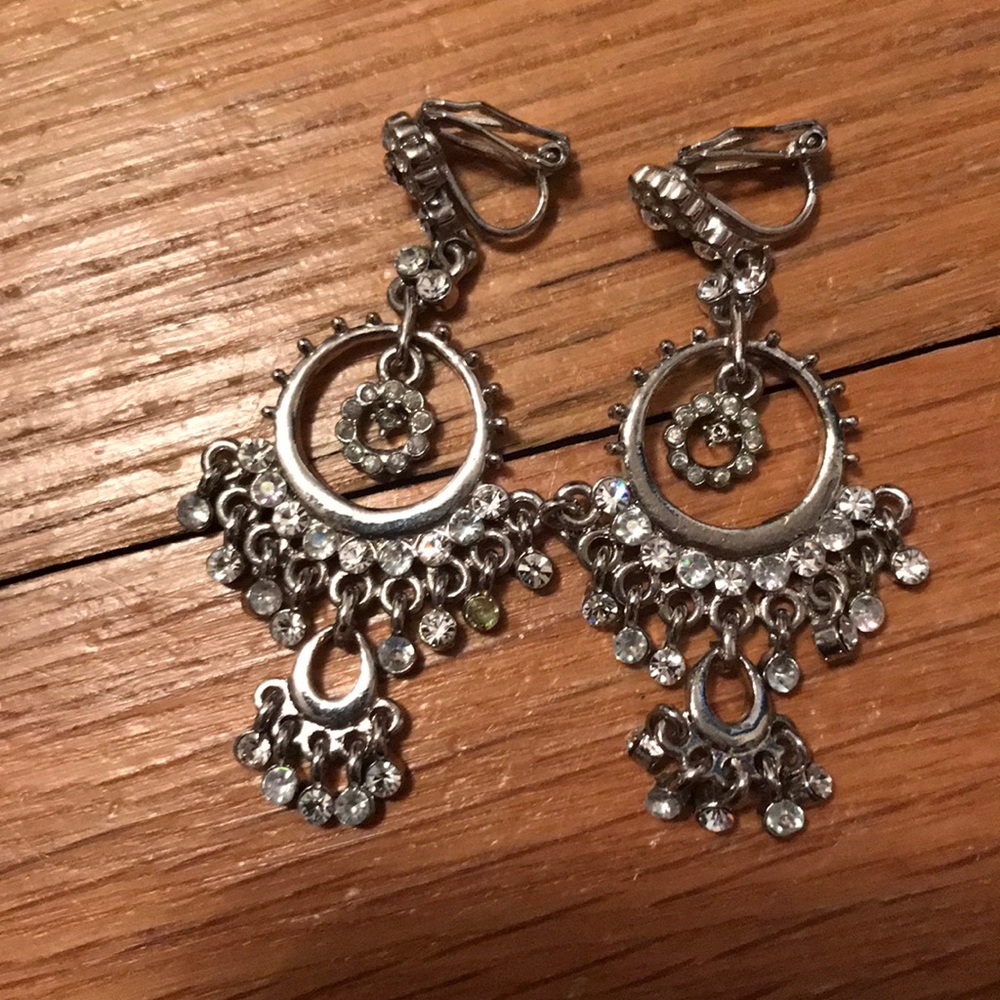 Silver and CZ Earrings